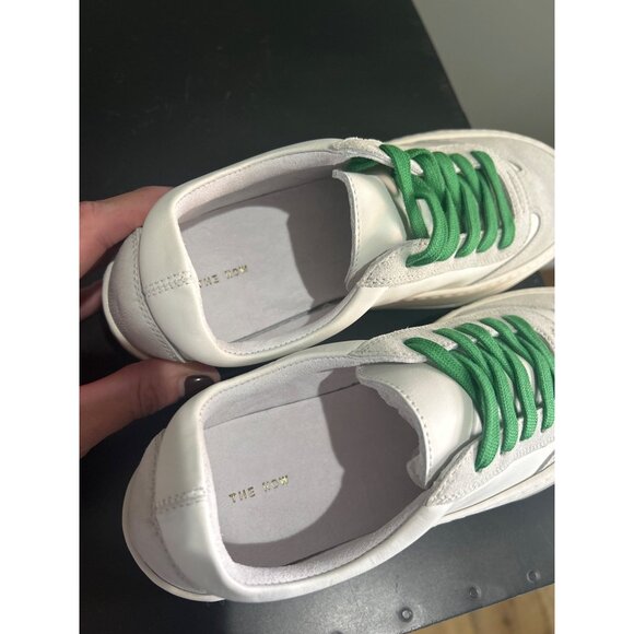 The Row Marley Suede Paneled Leather Sneakers Milk White Womens Size 35 5 - Picture 11 of 14